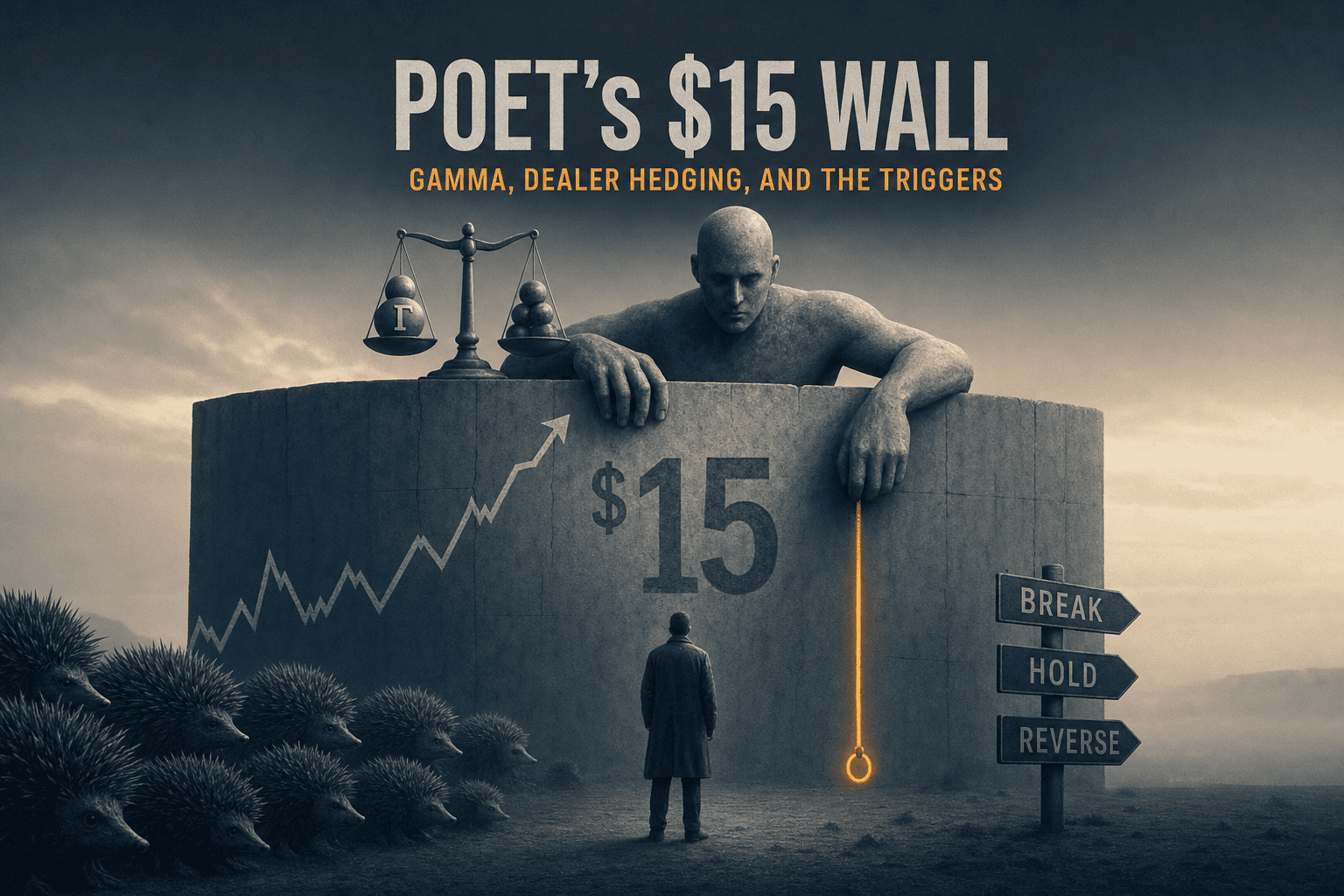 POET's $15 Wall: Gamma, Dealer Hedging, and the Triggers