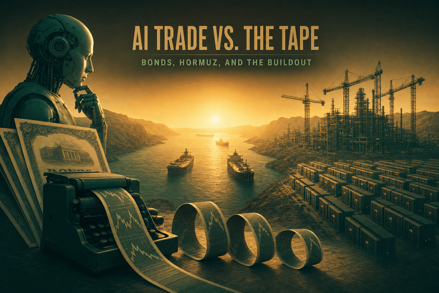 The AI Trade vs. the Tape: Bonds, Hormuz, and the Buildout