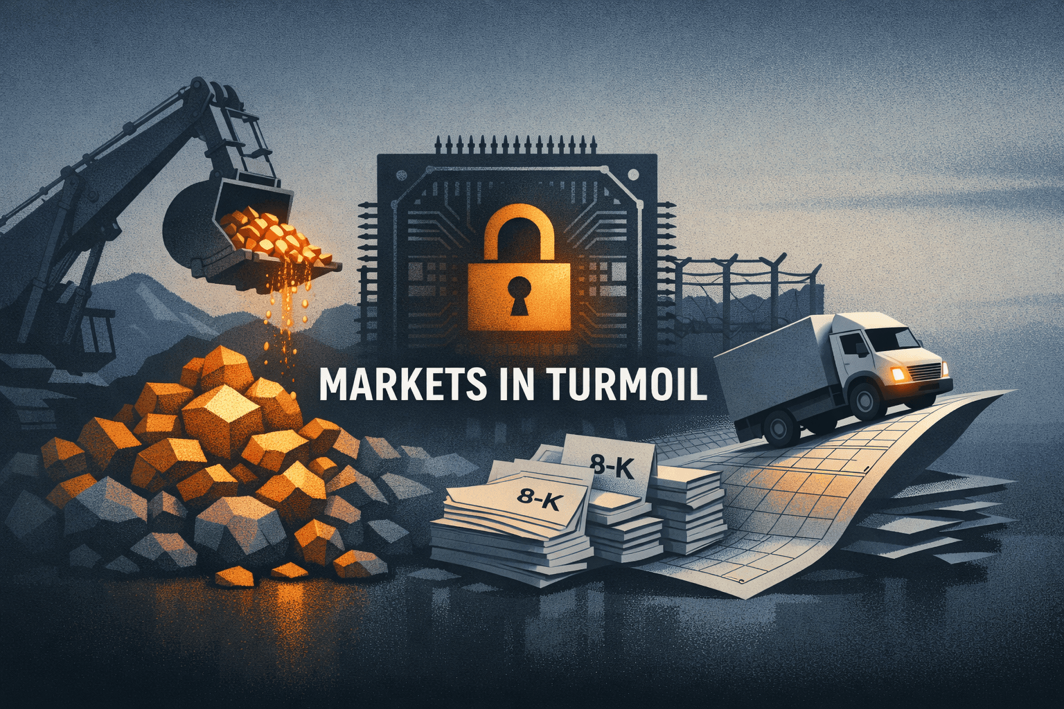 Commodities Lift Miners, Idiosyncratic Shocks Roil Tech — FedEx Beat and a Wave of 8-Ks Mark a Mixed Market Day