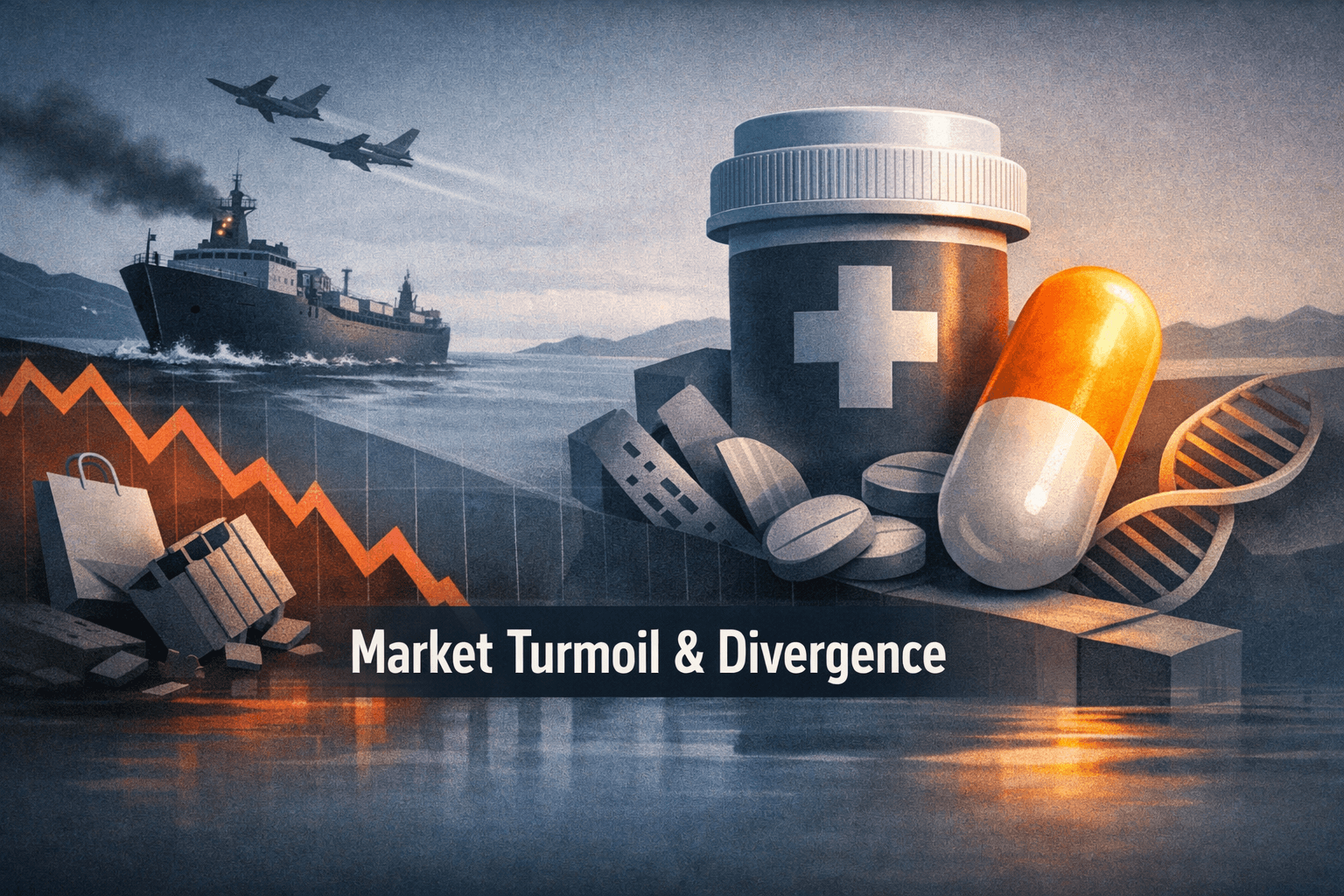 Geopolitics and Sector Divergence Drive Risk-Off Session; AstraZeneca Rally Provides a Counterpoint
