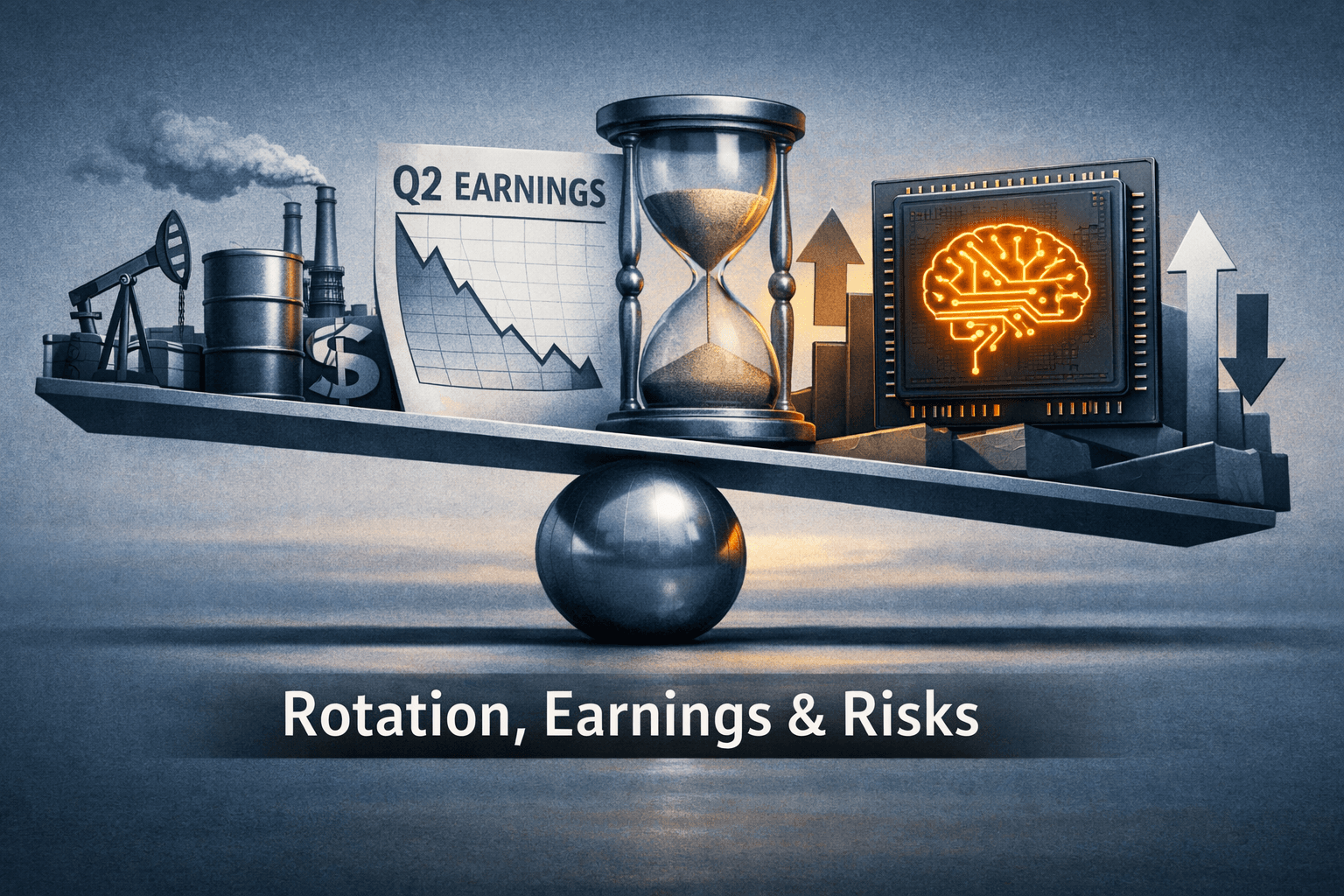 Rotation, Earnings and Event Risk: Markets Weigh Value’s Resurgence, Q2 Earnings Test, and AI/Oil-Driven Sector Shifts
