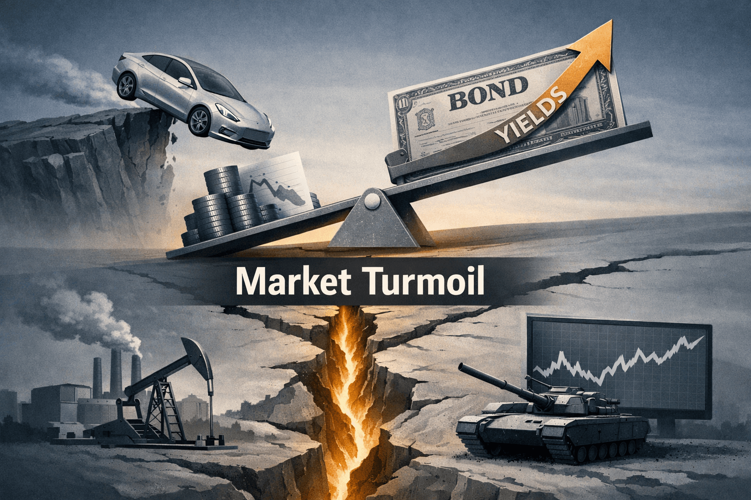 Earnings Dispersion and Rising Yields Drive Market Crosscurrents — TSLA Shock, Bond Repricing, and Sector Divergence Take Center Stage