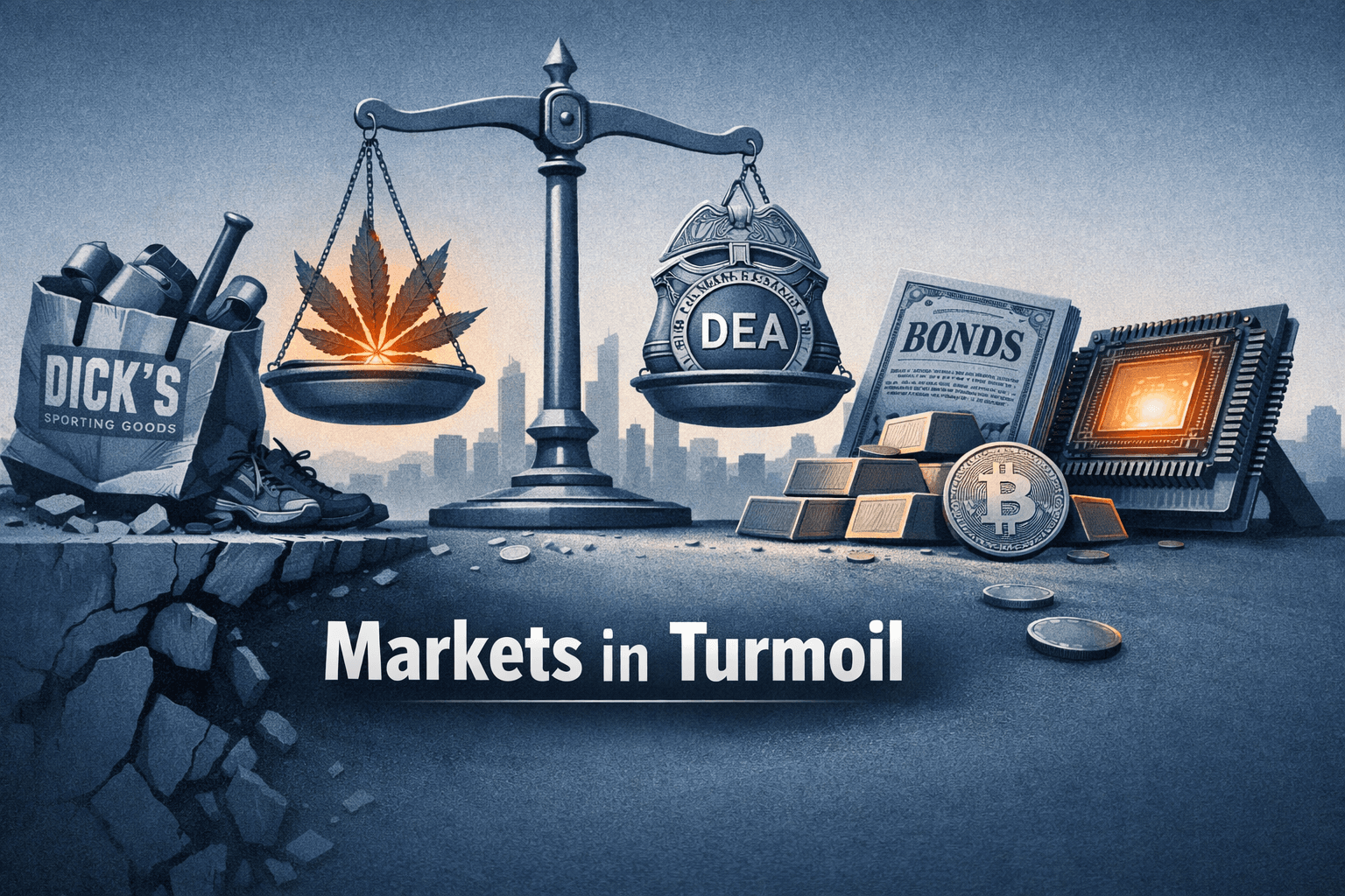 Markets Digest: Dick’s Shock, DEA Record Opens Cannabis M&A Door, Bonds, Bitcoin and an AI Chip Rethink