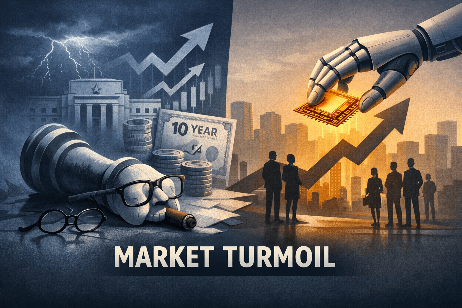 Volatility, Yields and a Governance Shock: Buffett Exit, a Historic 10‑Year Run and a Split Market Narrative