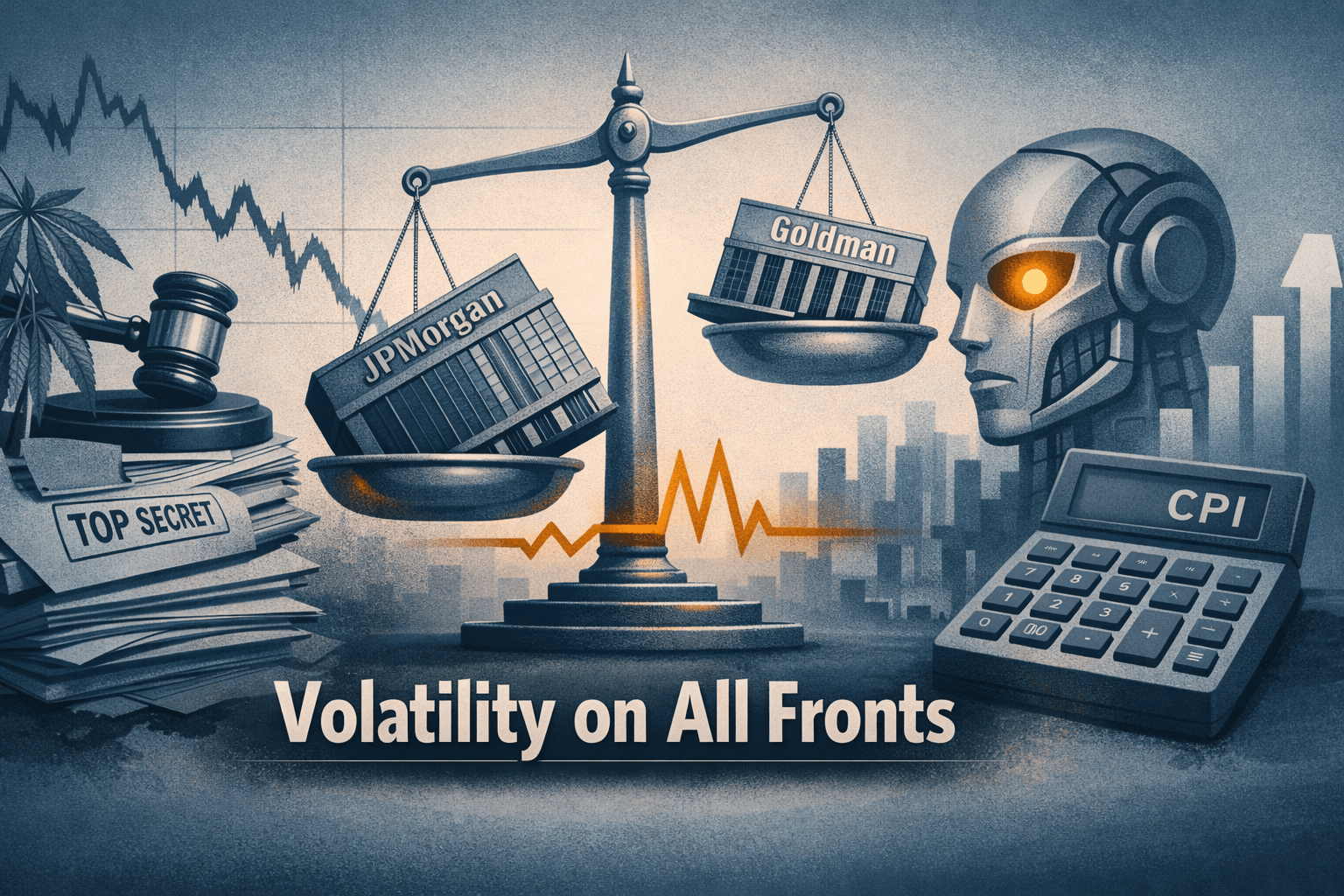 Event-driven volatility and earnings dispersion set the tape: cannabis legal update, bank results, CPI risk and the AI bifurcation