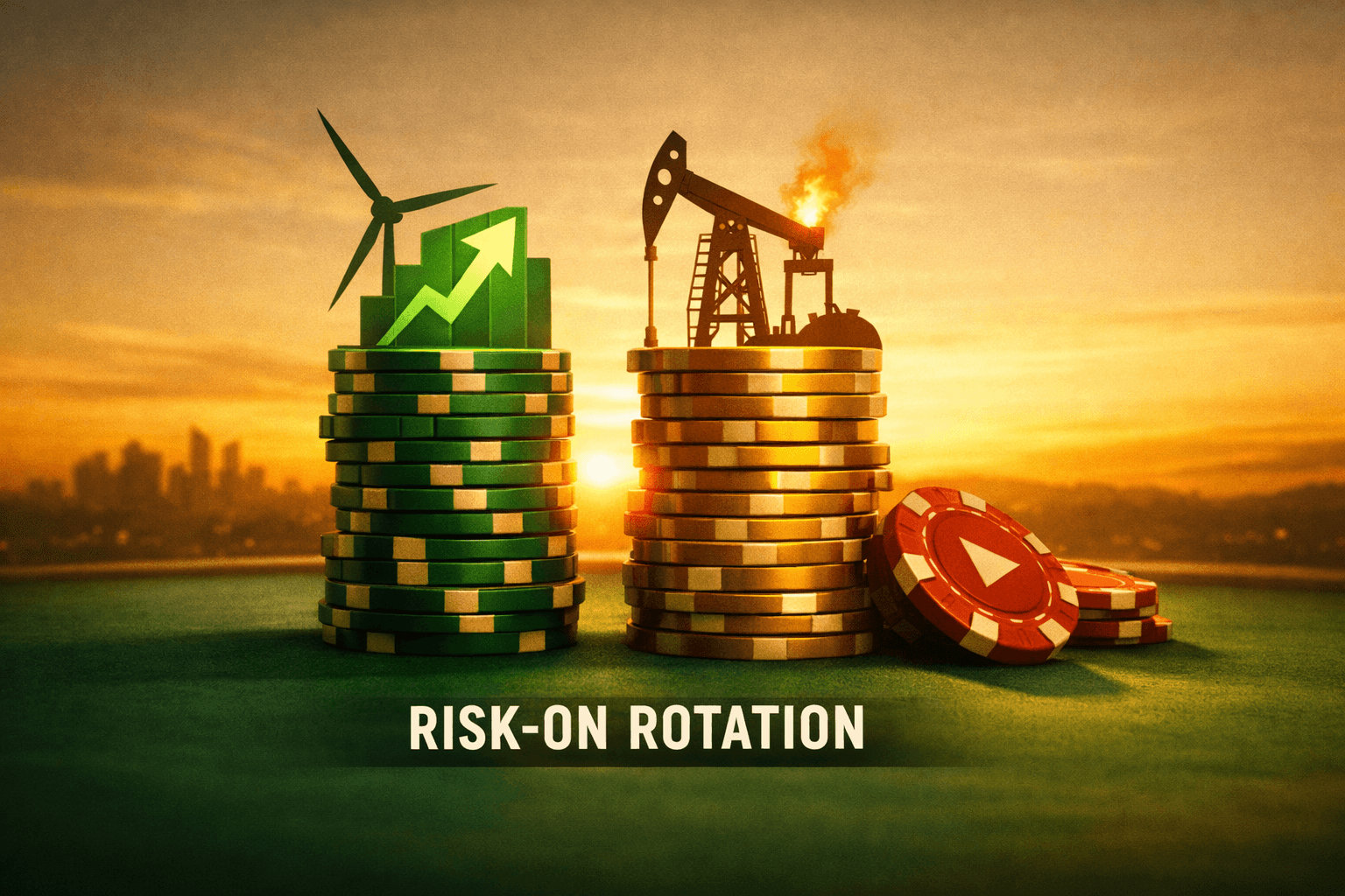 Tech and Energy Lead Risk-On Rally as Small Caps Lag; Netflix Slips Despite Beat