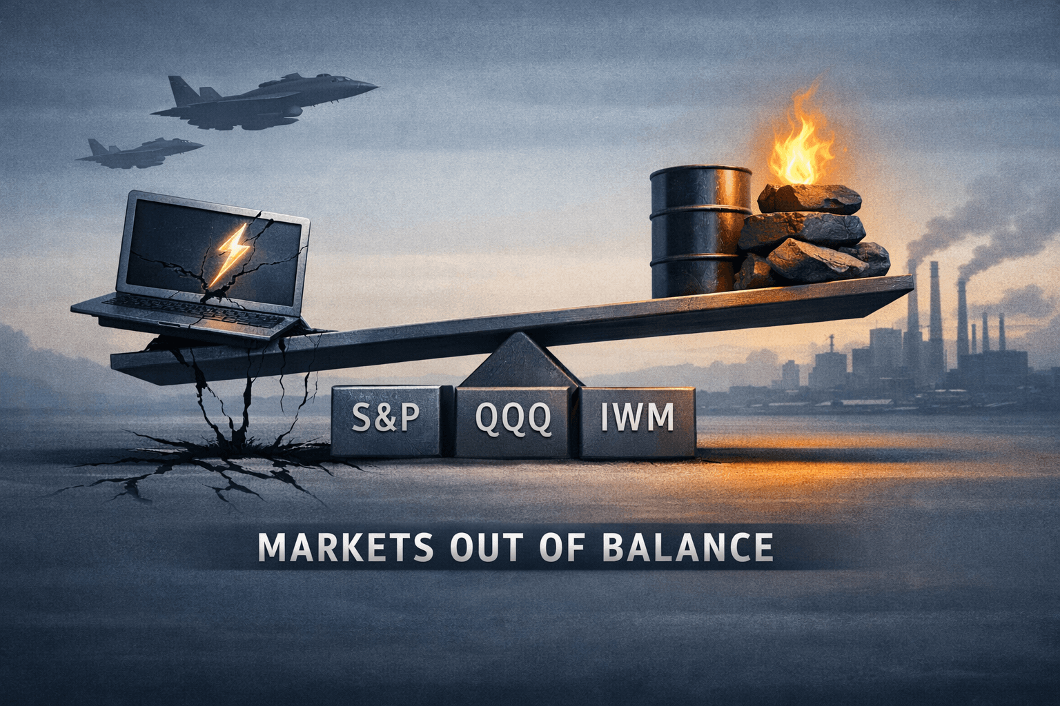 Tech Slips as Geopolitics and an Energy Supply Shock Reprice Risk; Stocks Finish Mixed