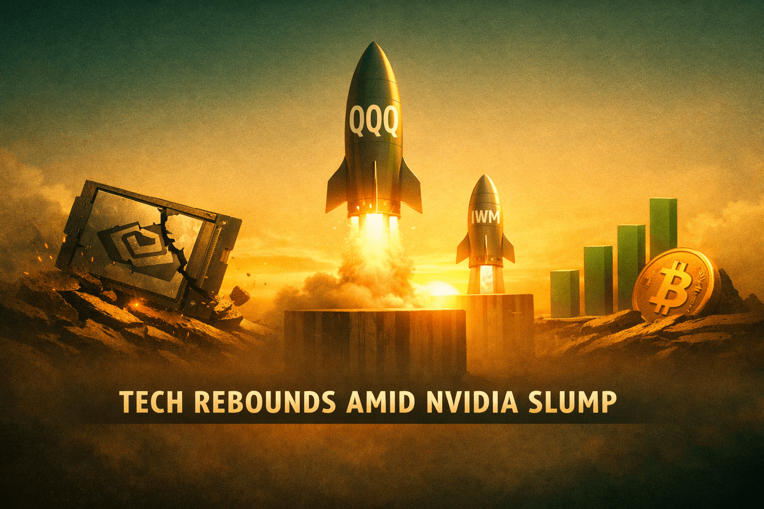 Tech Rebounds Despite a Nvidia Shock — QQQ Leads, Small Caps Hold Their Ground