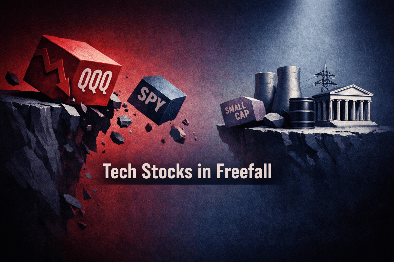 Tech-Led Rout Drives Broad Risk-Off: QQQ Slides 3.3% as SPY and Small Caps Drop