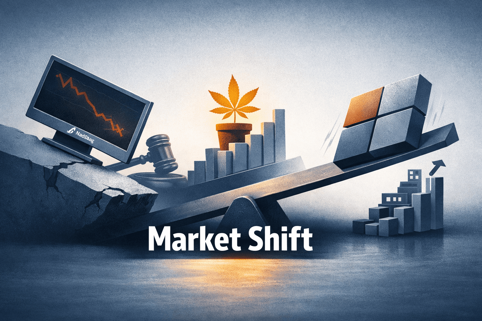 Subtle Slippage as Tech Leads Lag — Markets Digest Policy Wins for Cannabis, Small-Cap Strength, and Broad Rotation