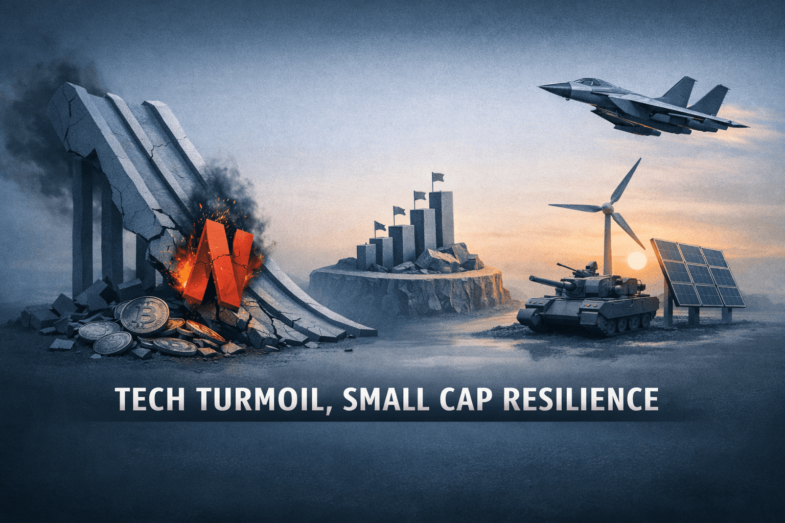 Tech-Led Pullback as Small Caps Hold: Netflix Shock, Tesla Drags, Defense and Renewables Offer Pockets of Strength