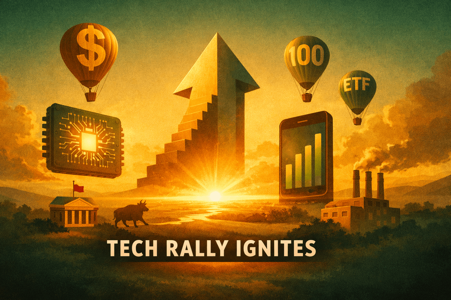 AI Optimism and Eased Inflation Fears Fuel Tech-Led Rally; QQQ Outperforms as Markets End June on Risk-On Note