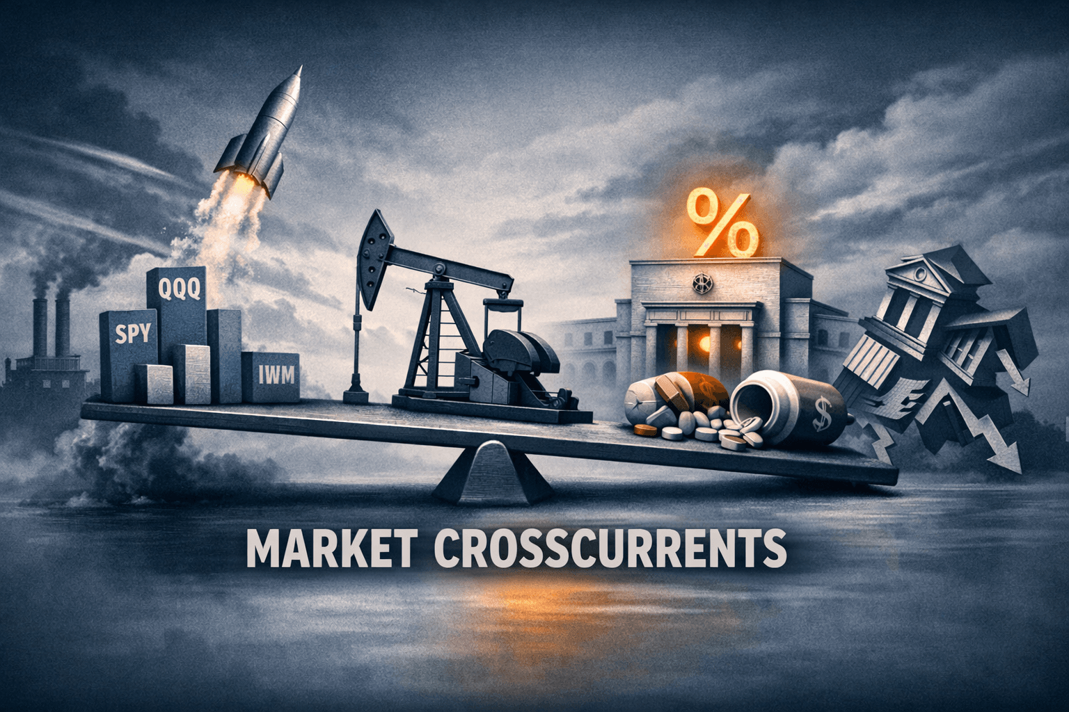 Tech-Led Rally Meets Macro Crosswinds: QQQ Outpaces as Small Caps Lag; Oil and Fed Signals Steal Spotlight