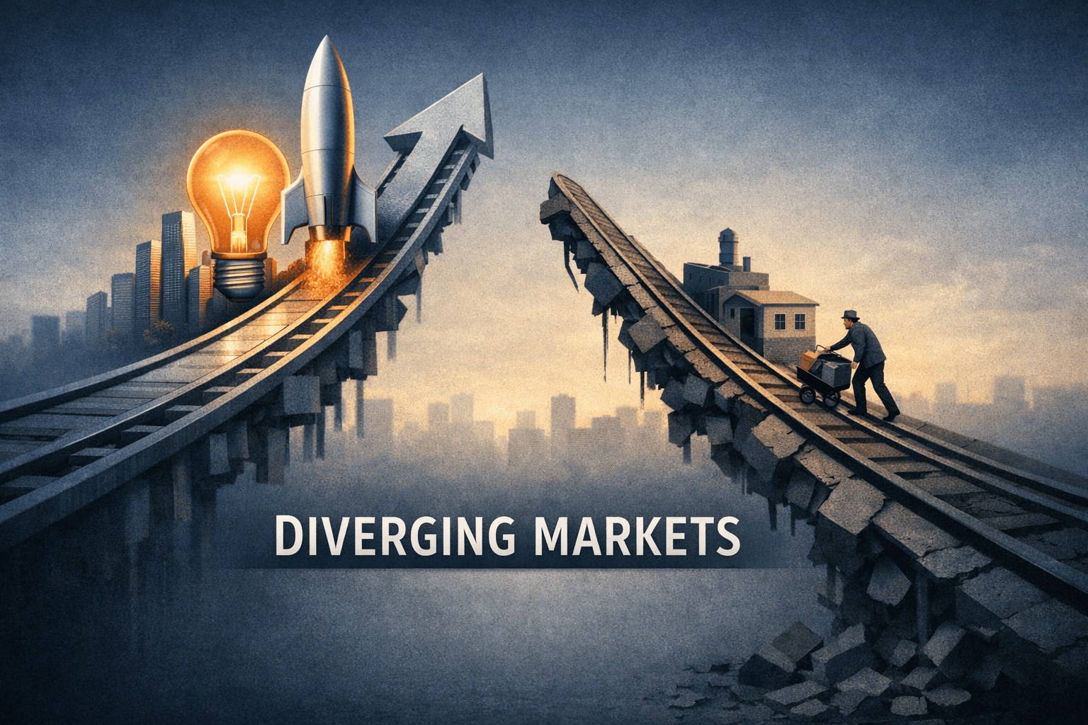 AI and Big Tech Lead a Divergent Tape: QQQ Outperforms While Small Caps Trail
