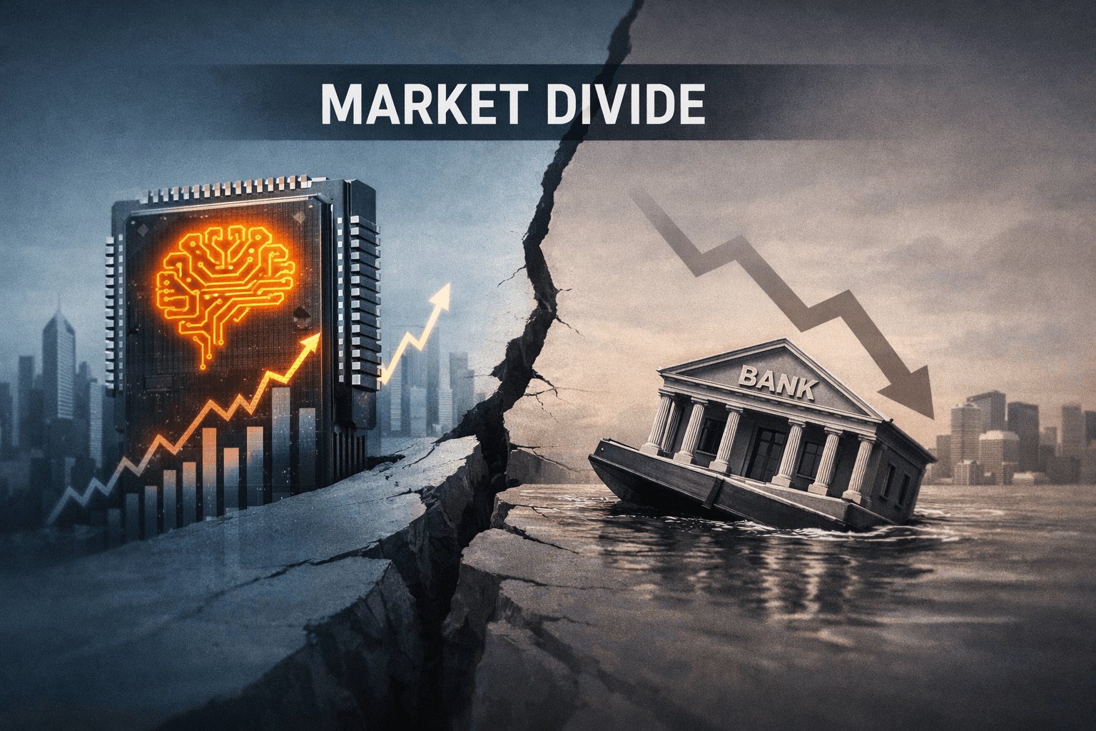 AI and Chip Optimism Drives Tech-Led Rally; Small Caps and Banks Trade Cautiously