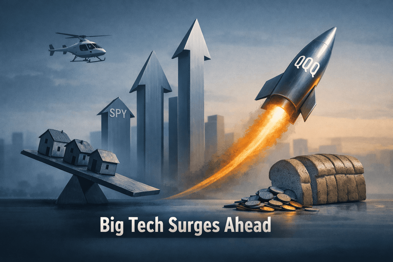 Big-Tech Leadership, Small-Cap Lag: QQQ Outpaces as Fed Guidance and Sector Rotation Steer the Tape