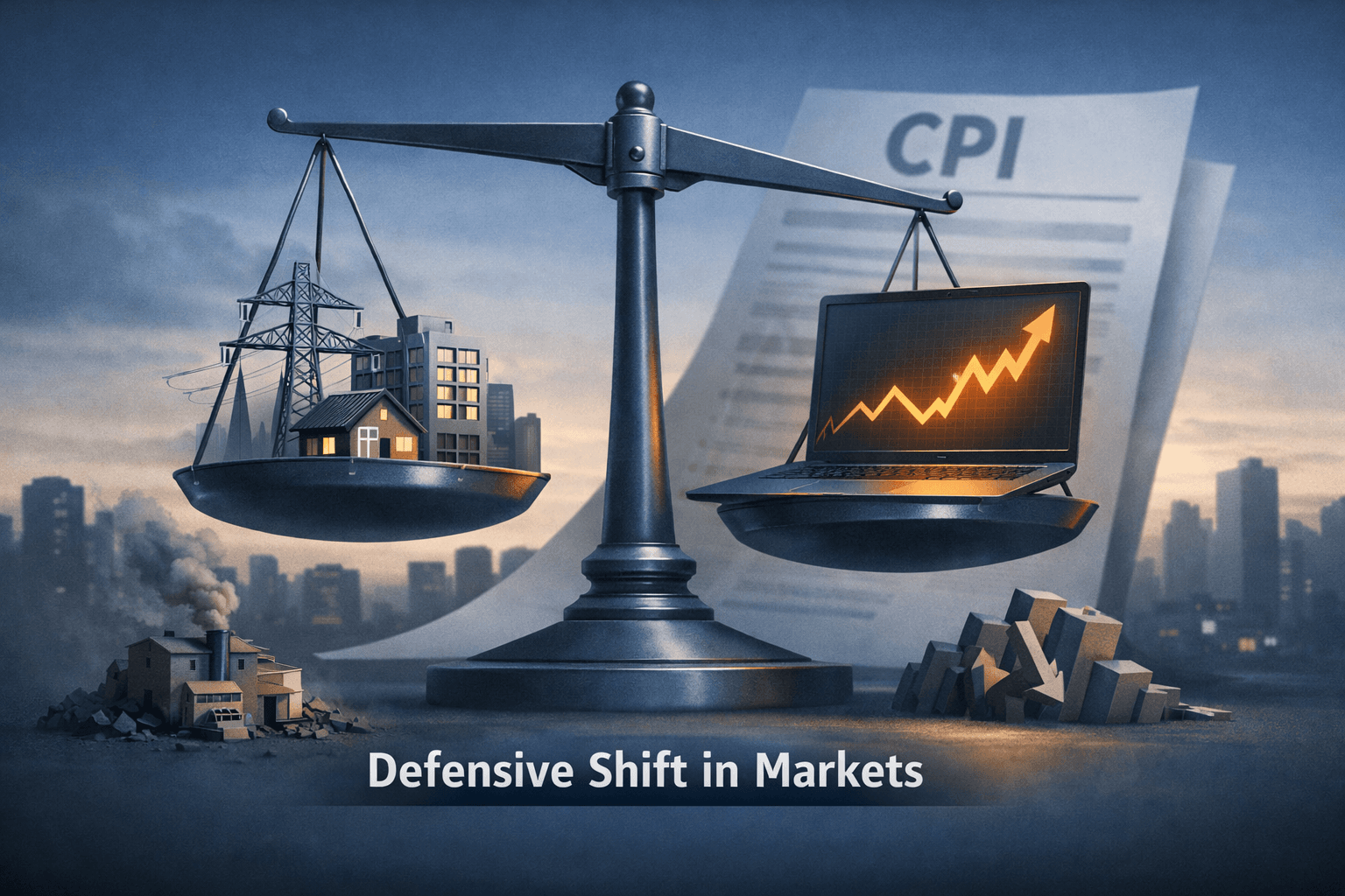 Markets Digest: Defensive Rotation Lifts Utilities and Real Estate as Tech Holds — Eyes on CPI
