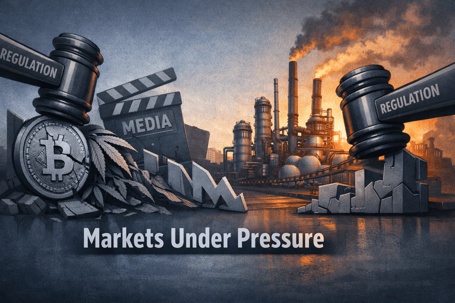 Midweek Drift: Regulators Pinch Cannabis & Crypto While Refiners Extend a Rare Run — SPY, QQQ Slip; Small Caps Lag