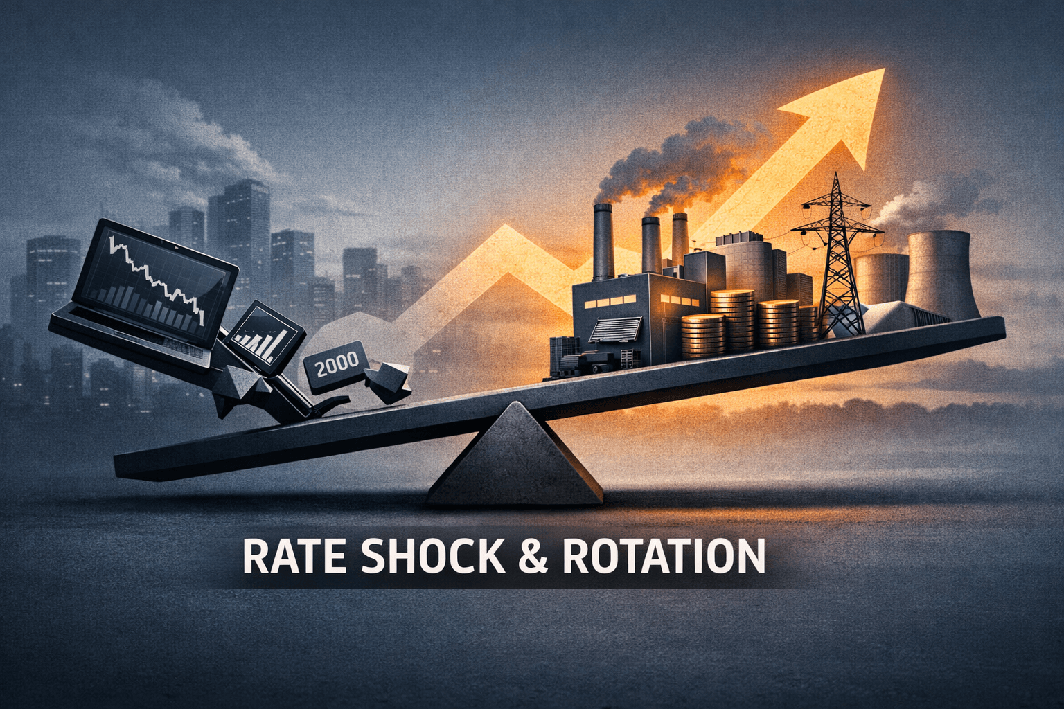 Rate Shock and Sector Rotation Drive a Mixed Tape: Yields Spike, Tech and Small Caps Slip While Industrials and Utilities Shine