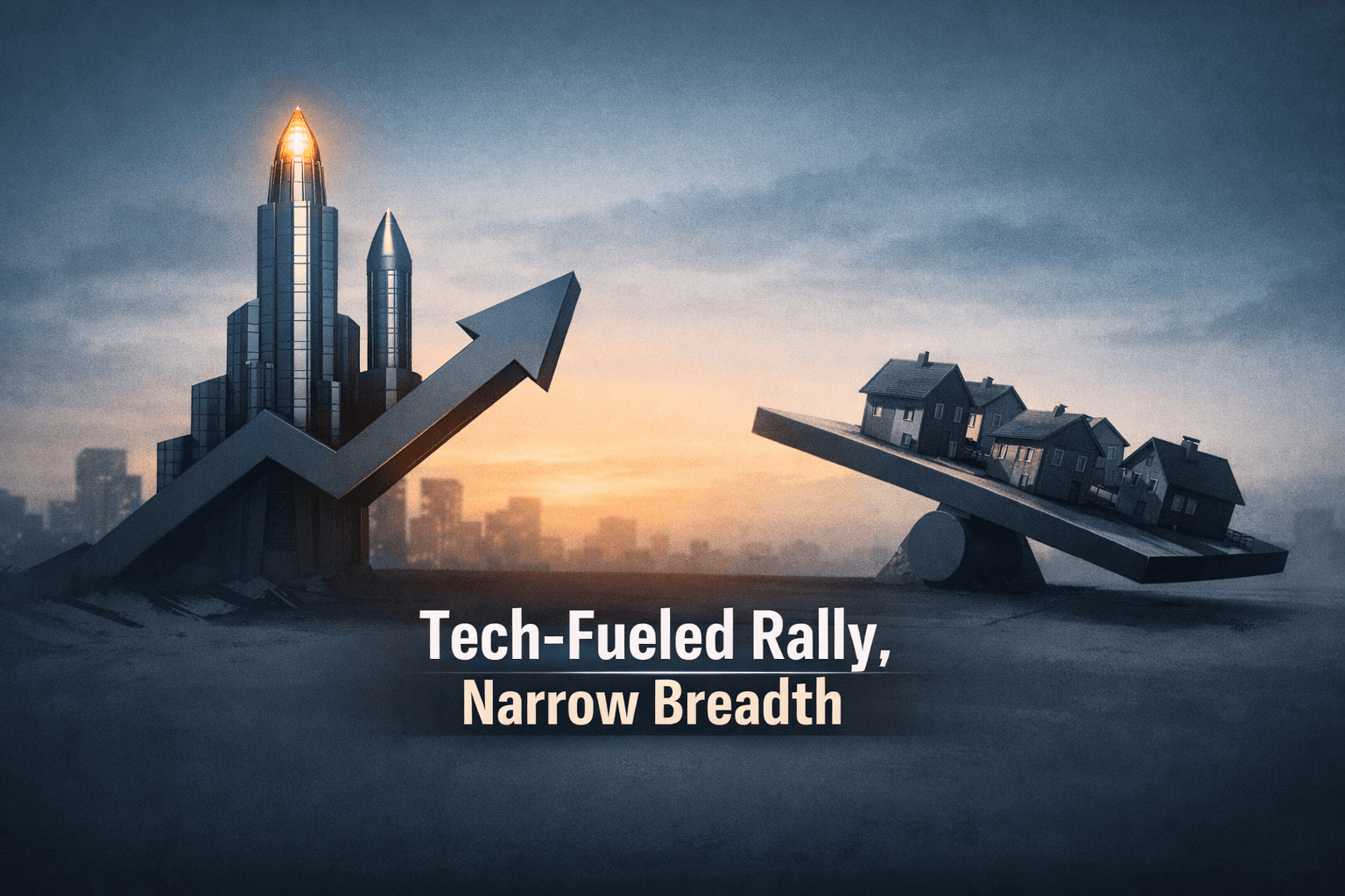 Tech-Fueled Rally Narrows Breadth; Energy and Real Estate Hold Up While Small Caps Lag