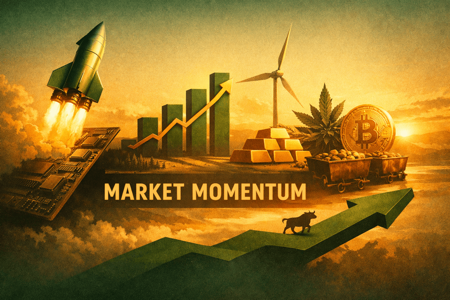Tech-Led Bounce and Sector Rotation Drive Modest Broad-Market Gains; Cannabis, Materials and Solar Join the Advance