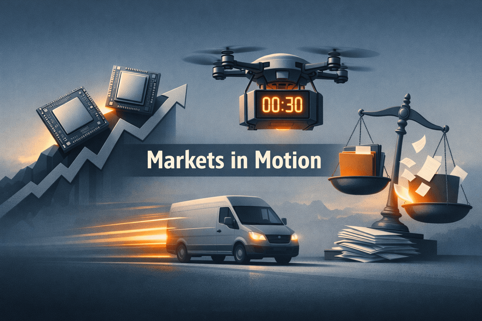 AI Chips, Faster Deliveries and Legal Headwinds: NVDA/INTC Rally, Amazon’s 30-Minute Push and a Wave of Corporate Actions