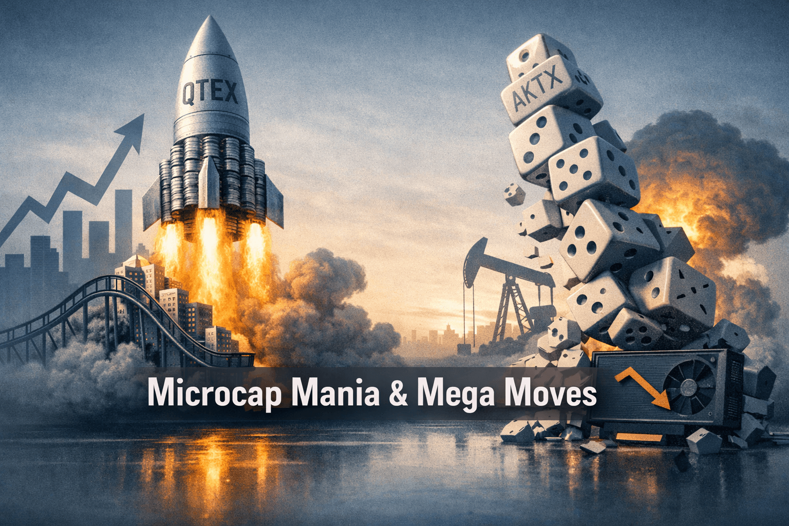 Speculative Microcap Mania and Mega-cap Churn: QTEX, AKTX and a Weekend of Heavy Flows