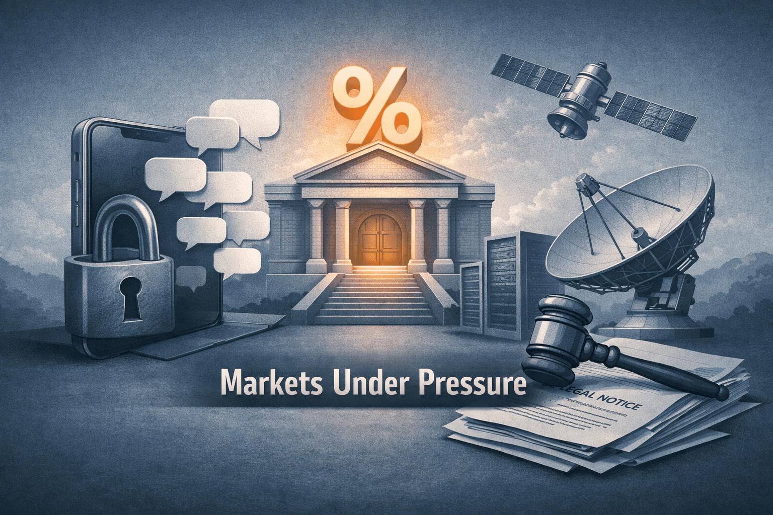 EU Forces Open WhatsApp; Banks See Higher Interest Income; Satellite Broadband and Data-Center Demand Drive Infrastructure Winners — Daily Market Brief