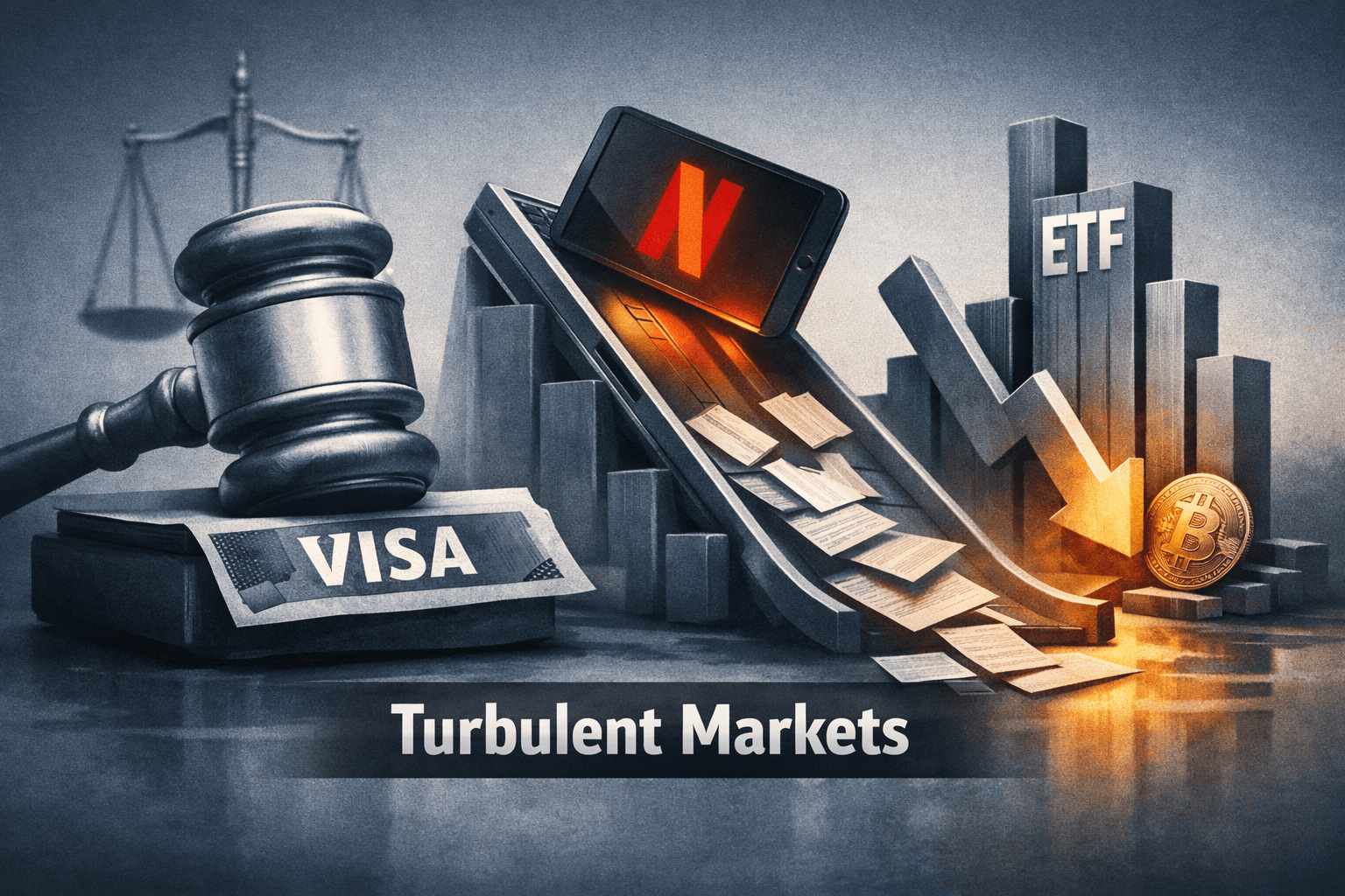 Policy, Platforms and Flows: Visa Ruling, Netflix Slide and ETF Volume Dominate Tuesday