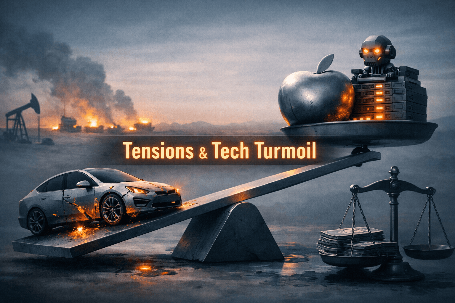 Geopolitics and AI Cash Burn Set the Tone — Apple Leasing, Tesla Drain, Iran Tensions Lead Market Flow
