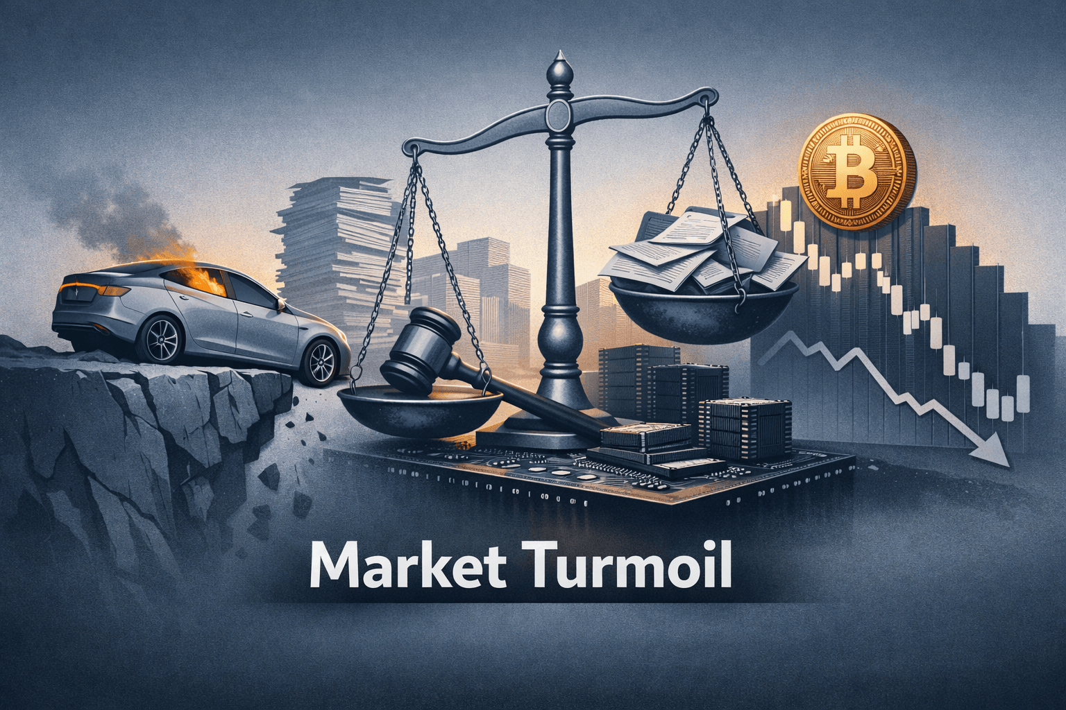 Markets Digest: Tesla Hits Fresh 52-Week Low as Legal Risks and Heavy Volume Dominate the Tape