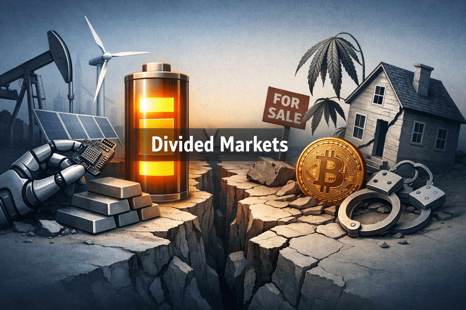 Energy Tightness and AI Momentum Lead a Patchwork Market — Renewables, Materials and Industrials Outrun Cannabis, Crypto and Real Estate
