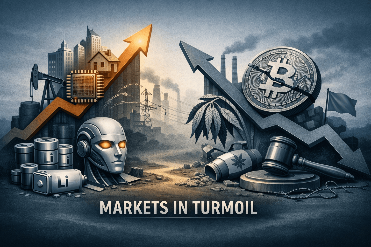 Mixed Market Momentum: Real Estate and Tech Lead, Crypto and Cannabis Lag as Lithium, Policy and AI Drive Cross-Sector Shifts