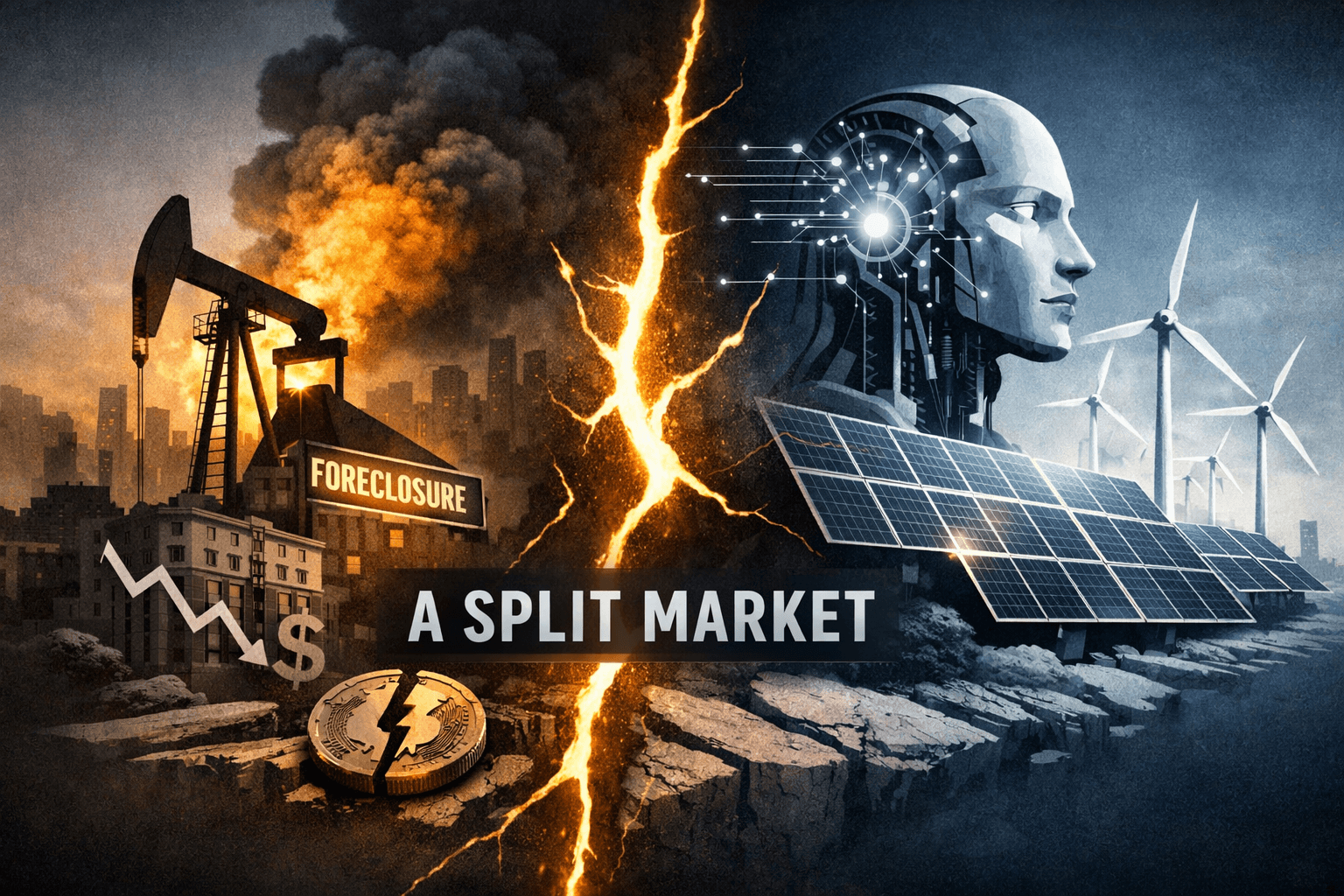 Geopolitics and AI Drive a Split Market: Oil Surges, Renewables Rally, Finance Feels the Strain