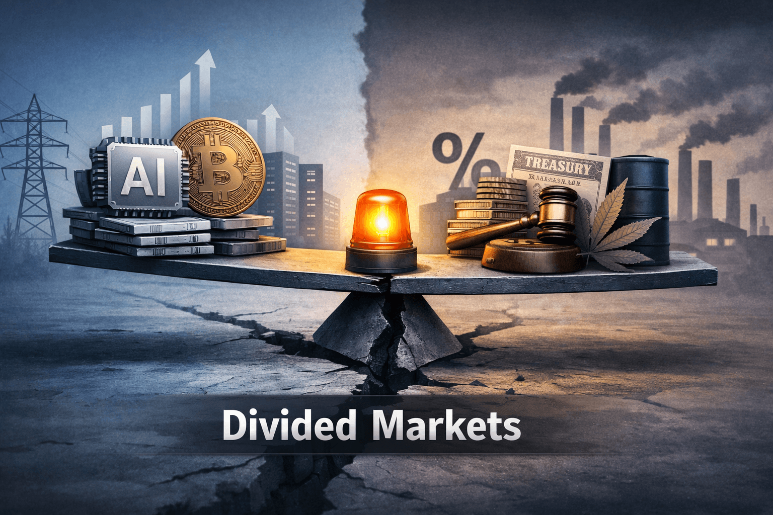AI, Chips and Crypto Drive a Bifurcated Market as Bond Stress and Policy Risk Temper Gains