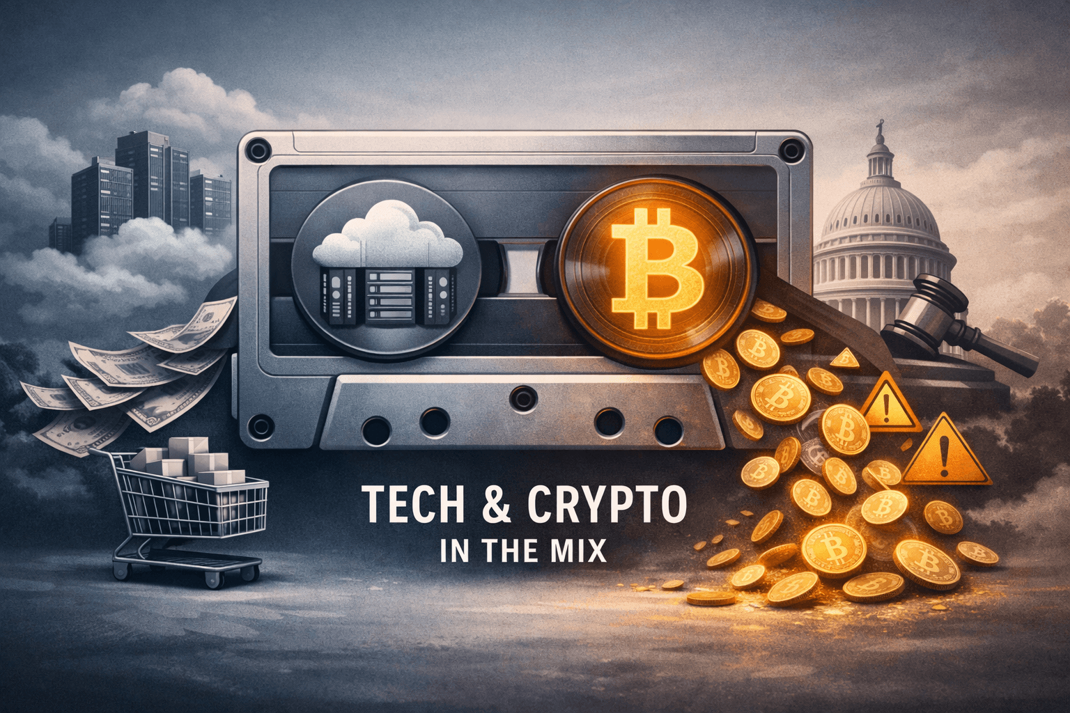 Tech and Crypto Lead a Mixed Tape: Cloud megadeals, Bitcoin ETF flows and policy noise set the market tone
