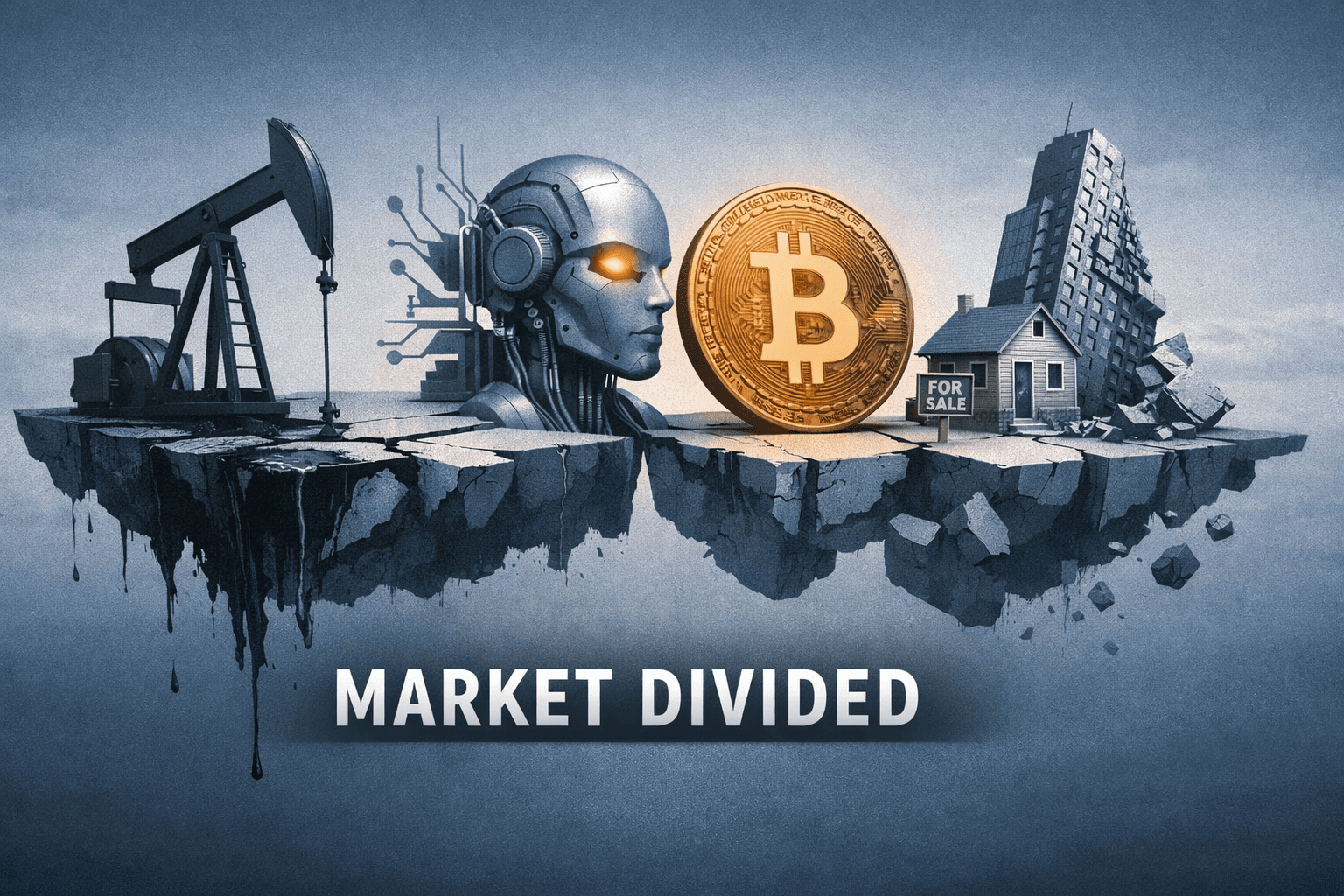 Oil, AI and Bitcoin Lead a Patchwork Market: Renewables and Materials Hold Ground as Retail and Real Estate Flash Warnings