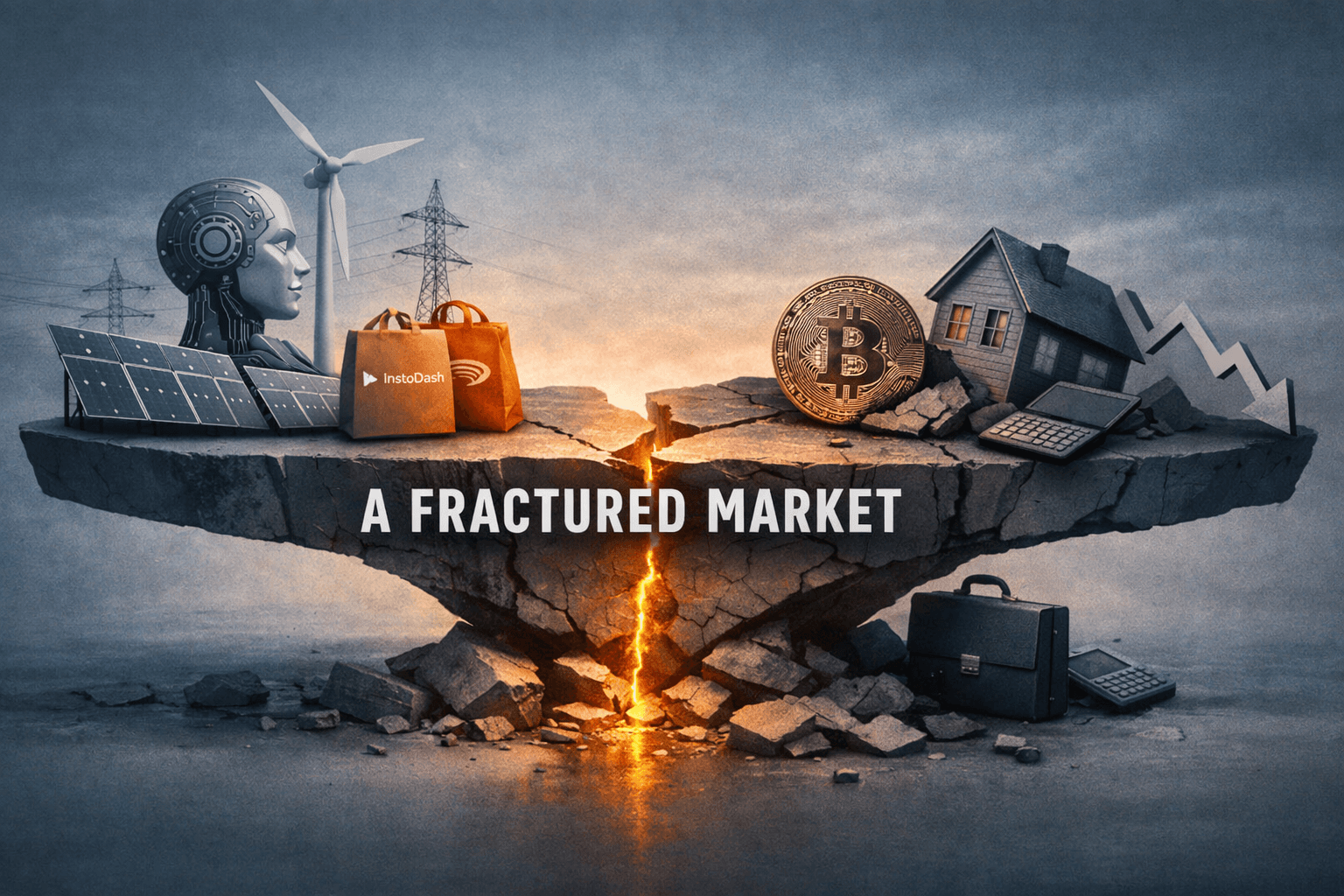 AI, Energy Build-Out and Big M&A Drive a Patchwork Market — Tech and Energy Lead While Finance, Crypto and Real Estate Face Headwinds