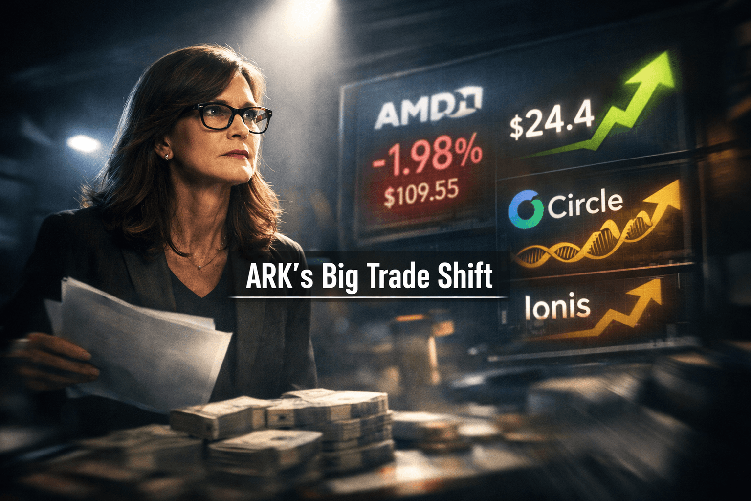 Cathie Wood’s Ark Sells AMD, Buys Circle and Ionis - Jul 15