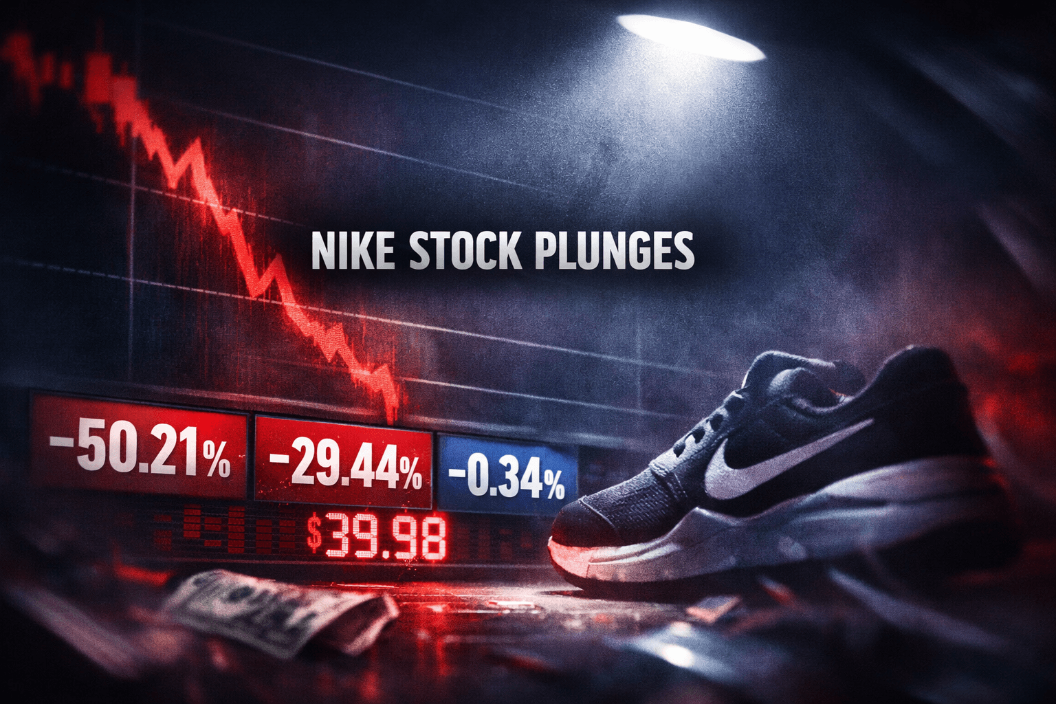 Nike Stock Hits 52-Week LOW at 39.98 Usd - Aug 17