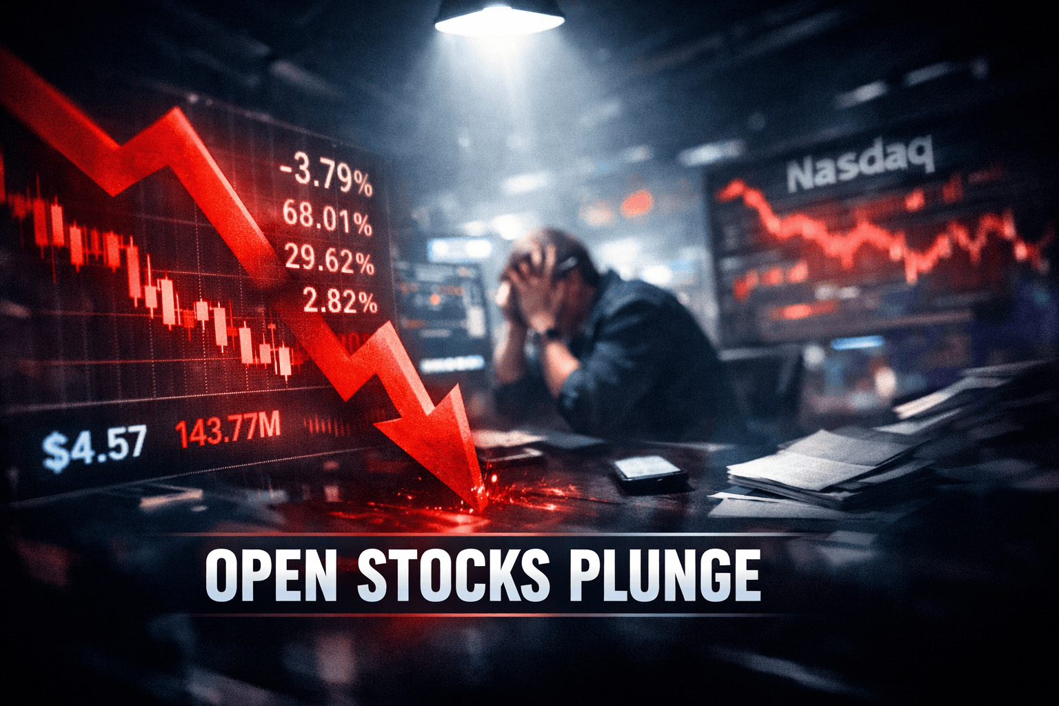 Open Falls -3.79% in Today's Trading - Jul 17