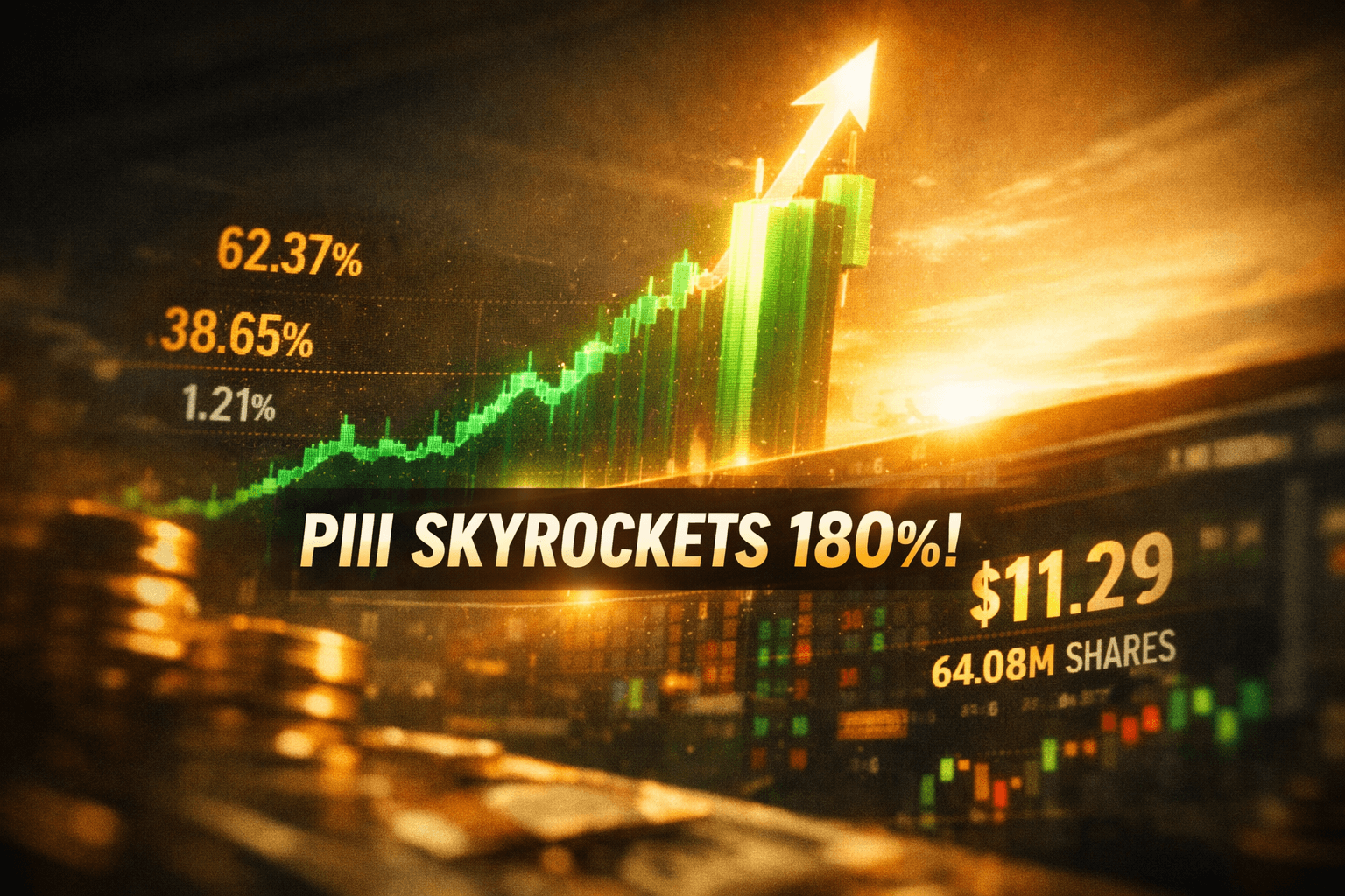 Piii Surges +180.03% in the Last Trading Day - May 16