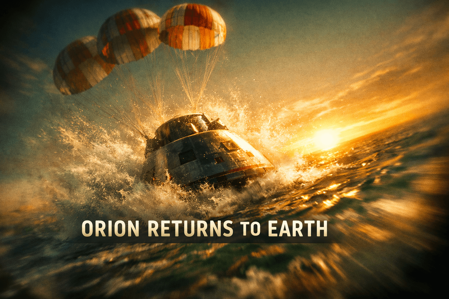 Splashdown Lockheed Martin Orion Returns to Earth - Apr 11