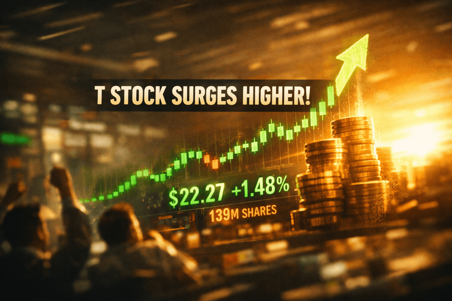T Rises +1.48% in Today's Trading - Jul 22