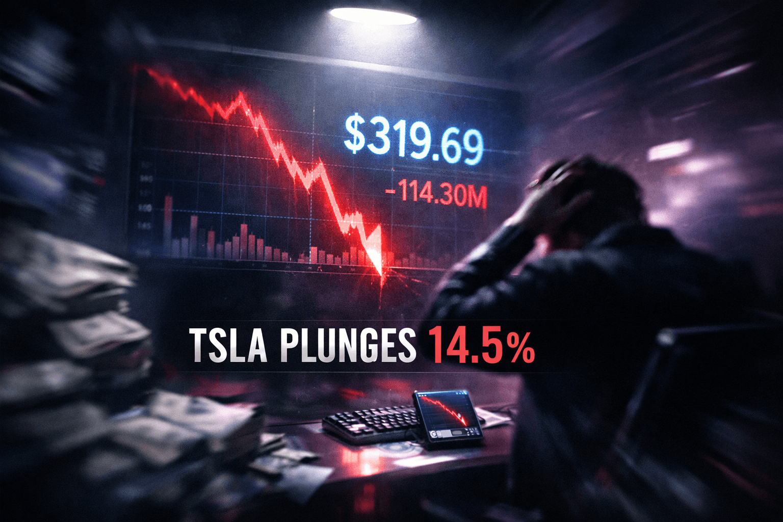 TSLA Falls -14.52% in Today's Trading - Jul 24