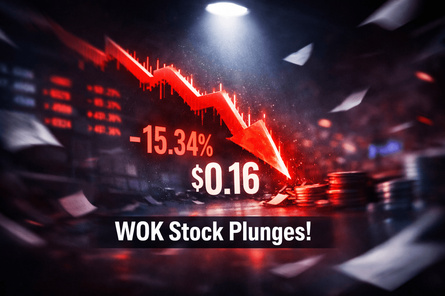 Wok Falls -15.34% in Today's Trading - May 23