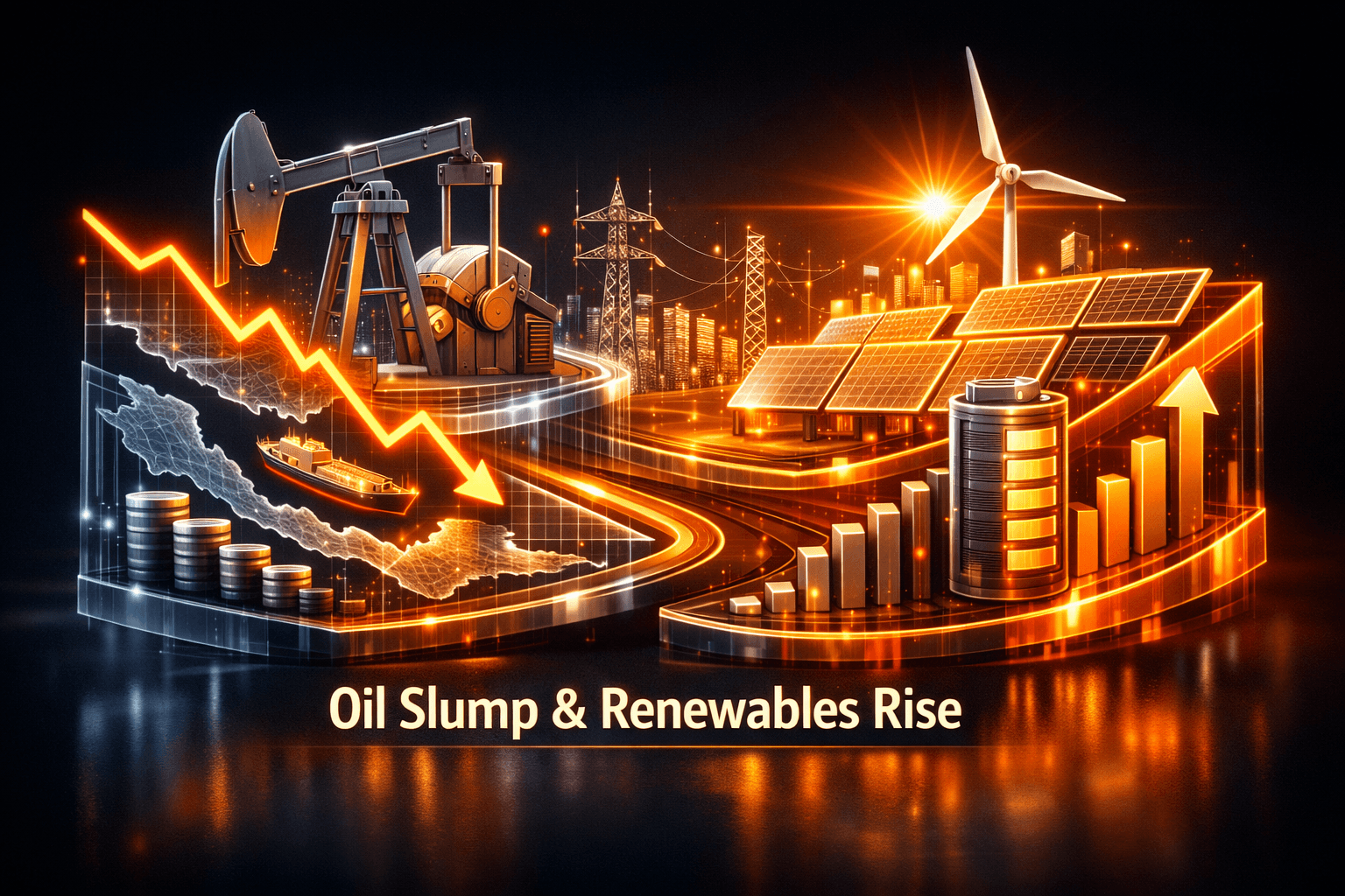 Energy Mix: Oil Slump and Renewables Rise - Jul 3