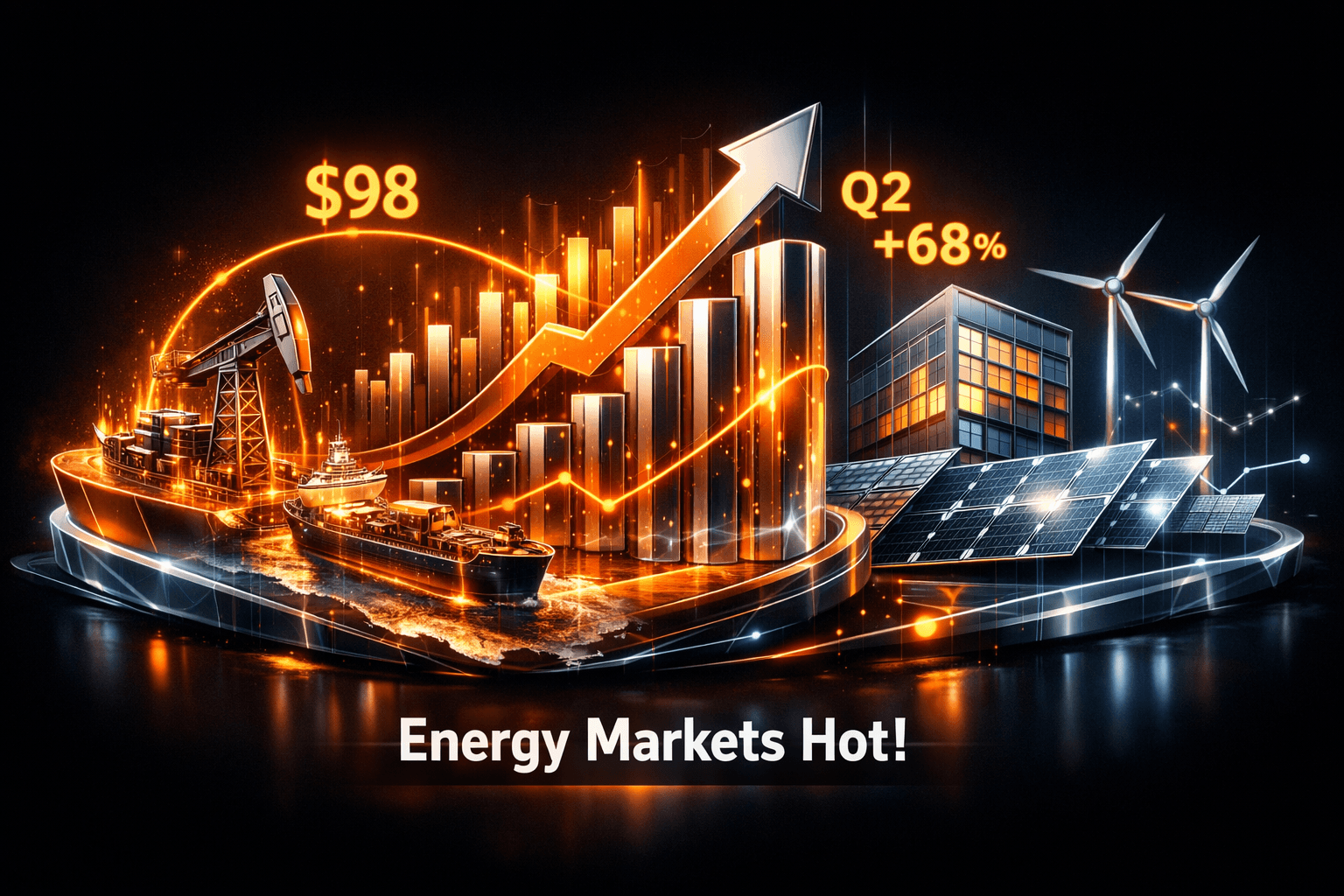 Energy Markets Hot as Oil Surges - Jul 23