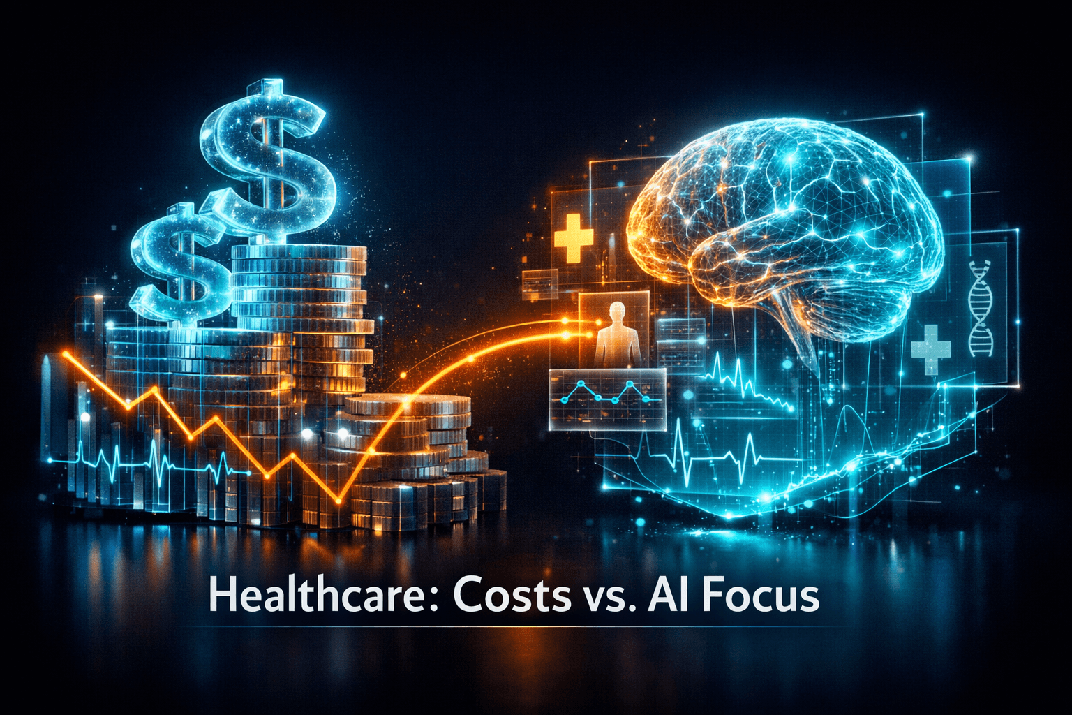 Healthcare: Costs vs. AI Focus - Mar 23