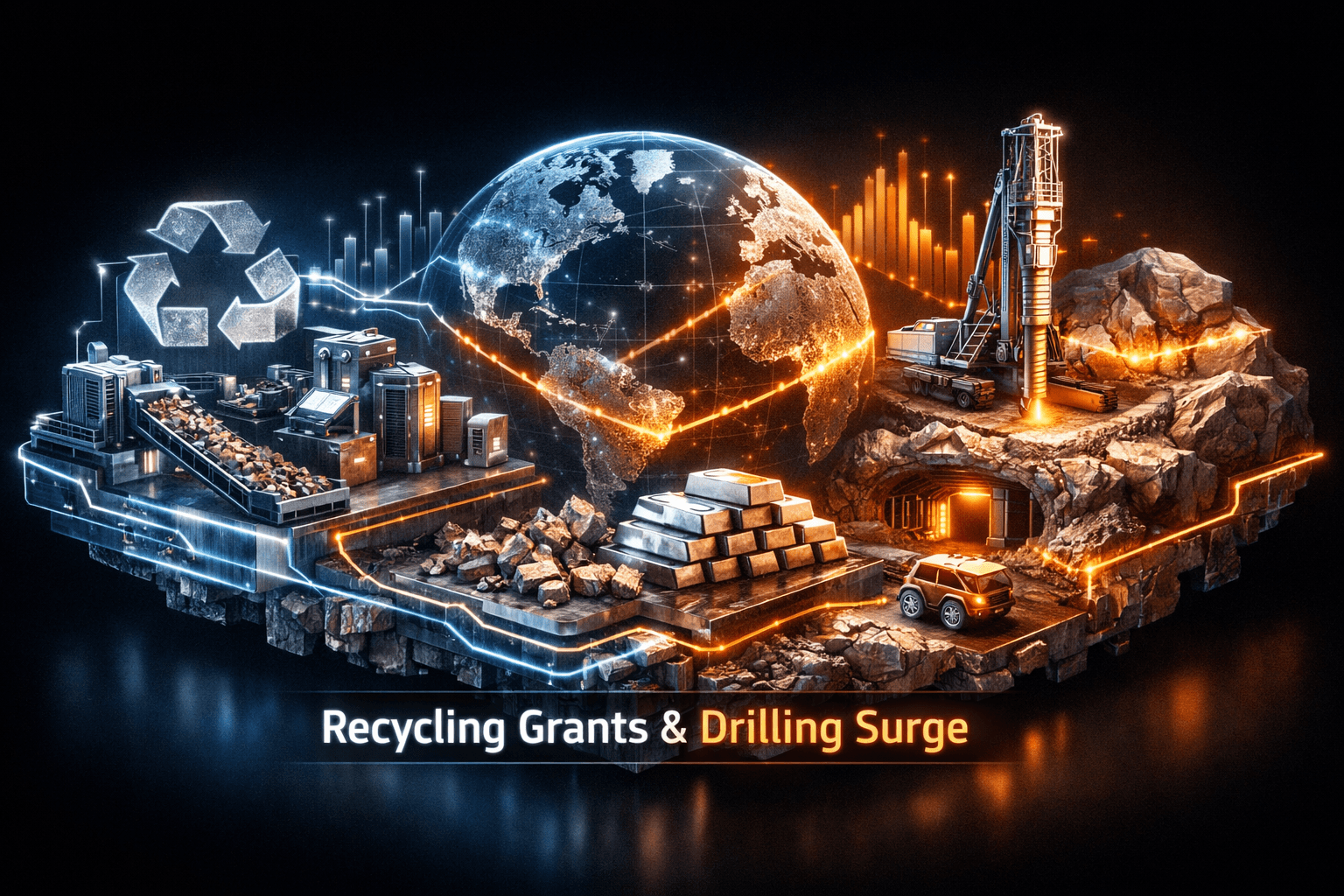 Materials & Mining: Recycling Grants, Drilling Push - Aug 24